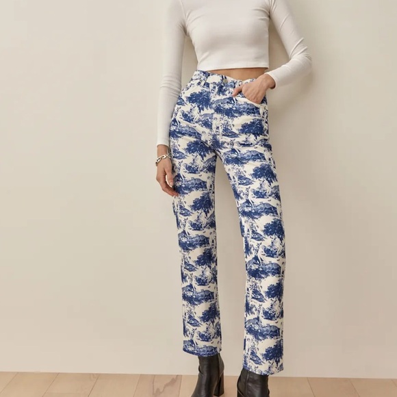 Reformation Pastoral High Rise Straight Jeans NWT Sz 27 - Picture 2 of 9